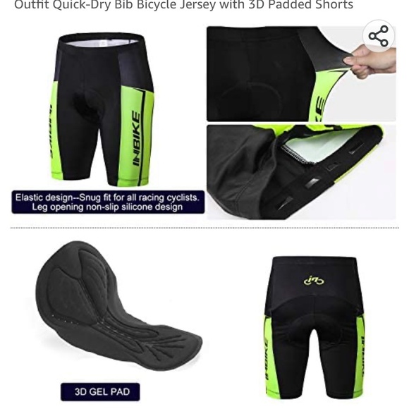 INBIKE Cycling Jersey Mens Set Reflective Breathable Biking
Outfit - Picture 3 of 5